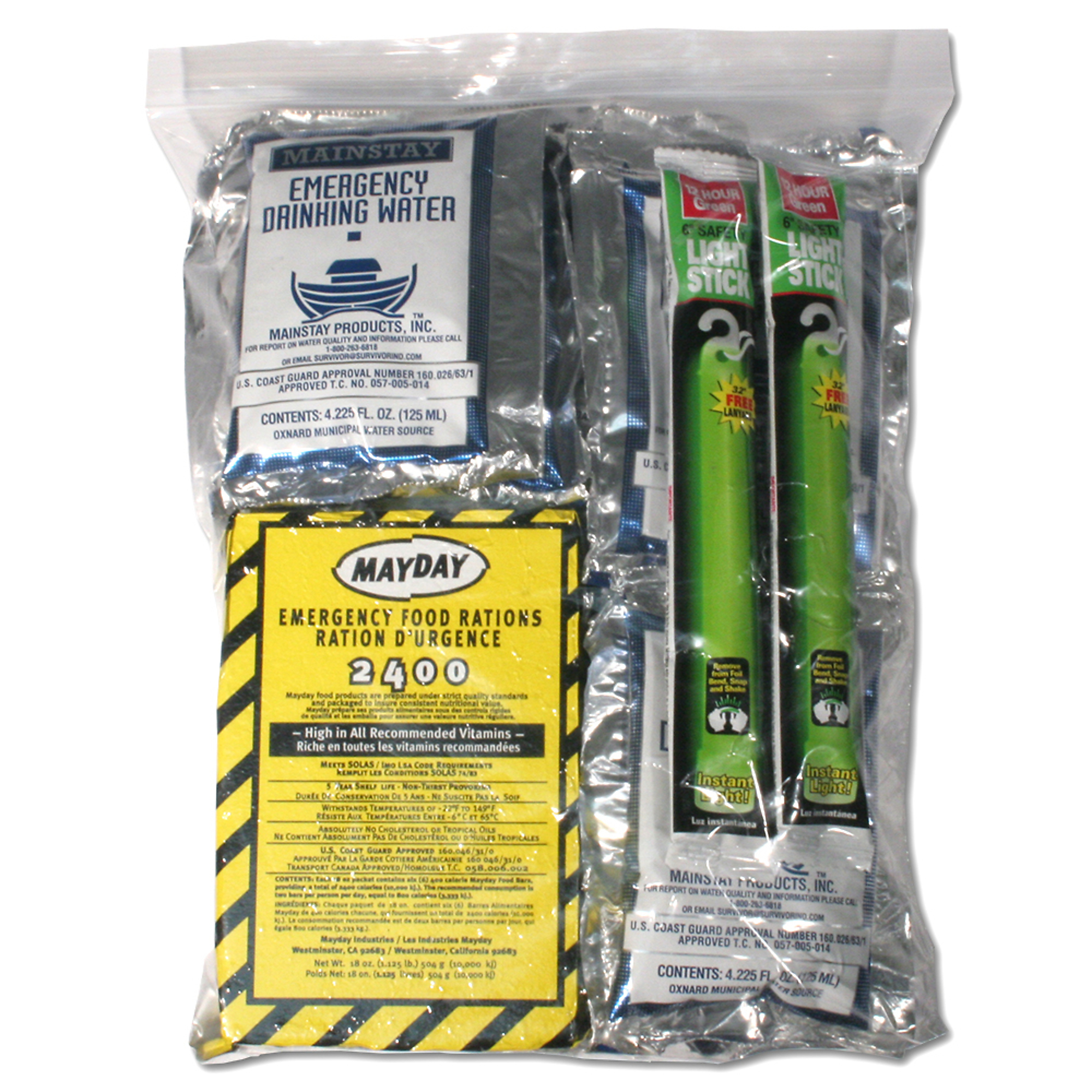 Ready America, 1 Person 1 Day Evacuation Essentials Emergency Kit, Pieces (qty.) 72 Model# 70502