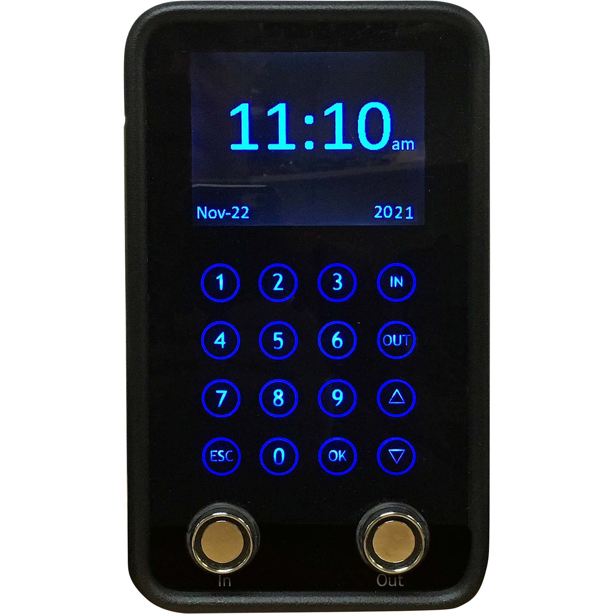 TimePilot Extreme Blue Enhanced Portable Time Clock - On-Premise Edition, Wireless Bluetooth, Includes USB Drive and Starter Kit, Model# 4510
