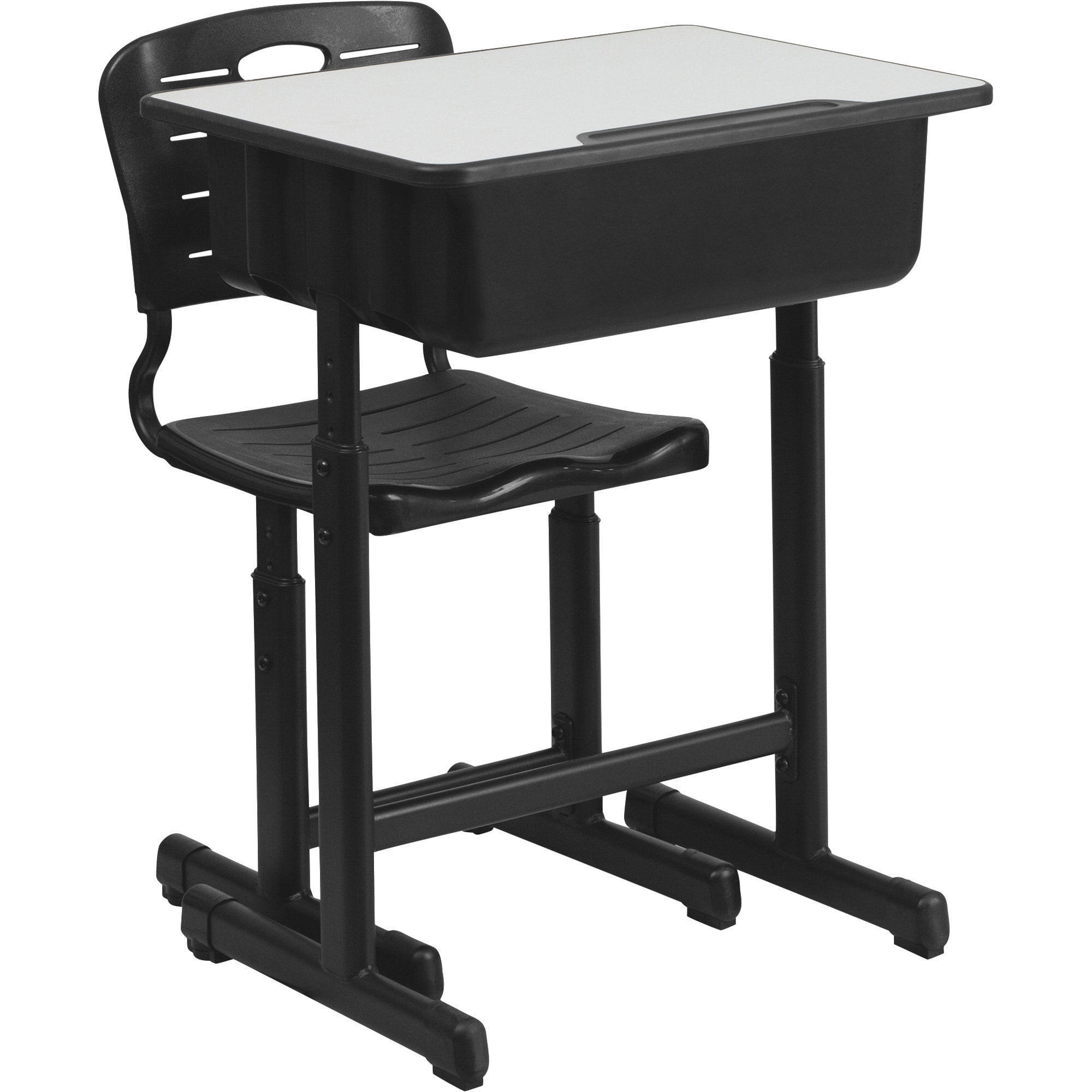 Flash Furniture Student Desk and Chair Set, Gray with Black Frame, Model# YUYCX04609010
