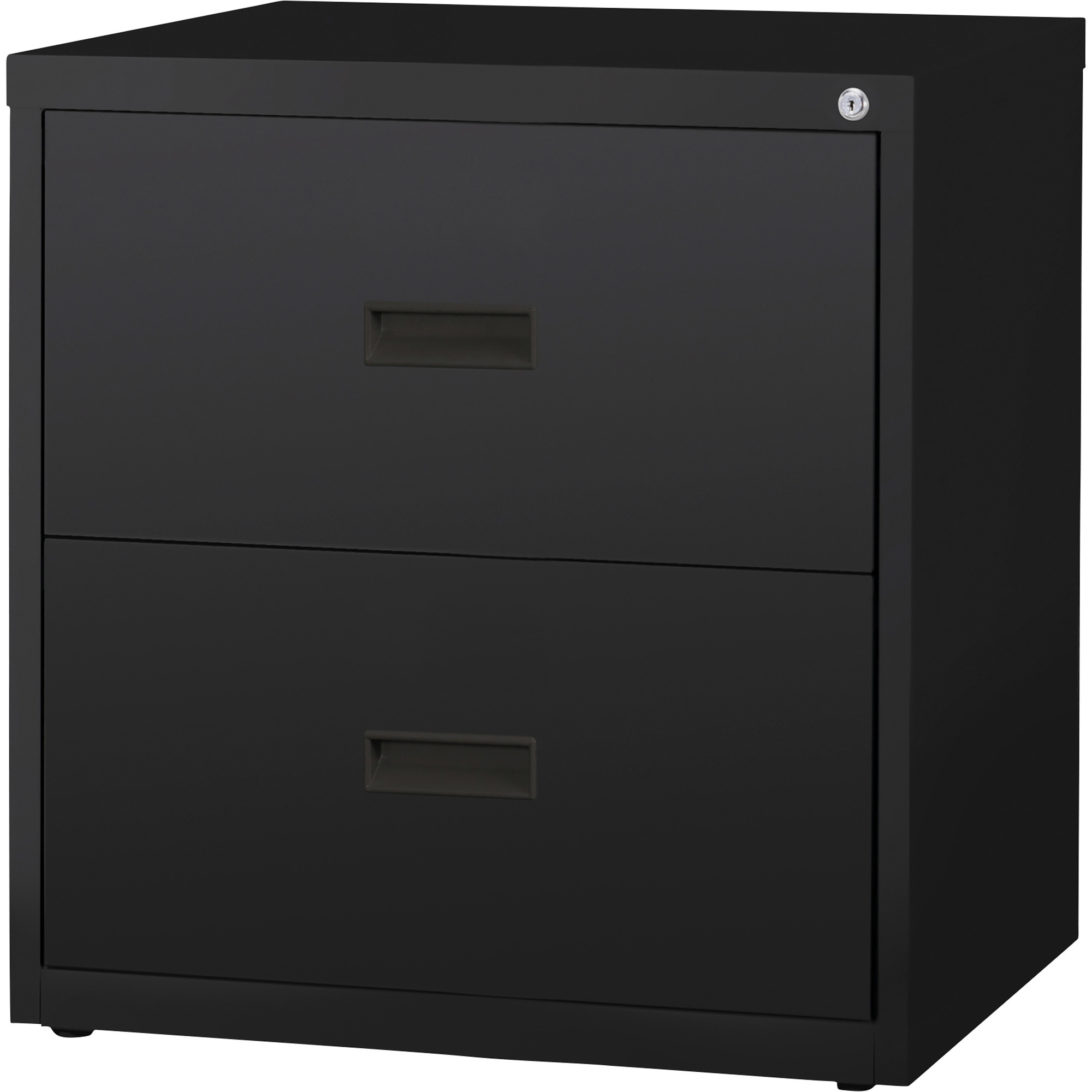 Hirsh Industries 2-Drawer File Cabinet, Black, 30in.W x 18 5/8in.D x 52 1/2in.H, Model# 14955