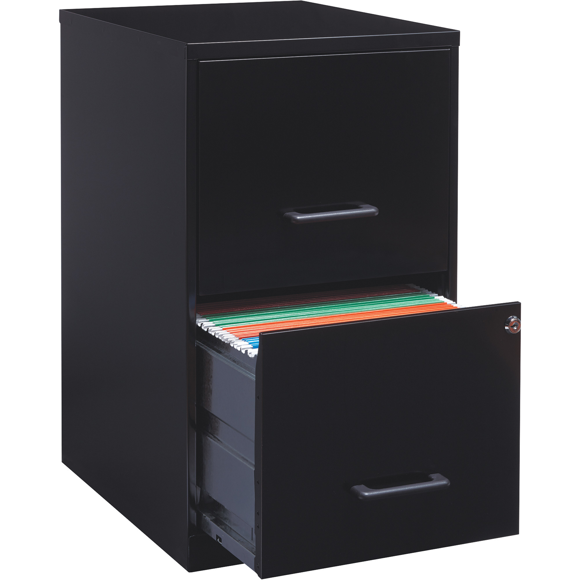 Hirsh 2-Drawer Pedestal File Organizer, Black, 18in.W x 14 1/4in.D x 24 1/2in.H, Model# 14341
