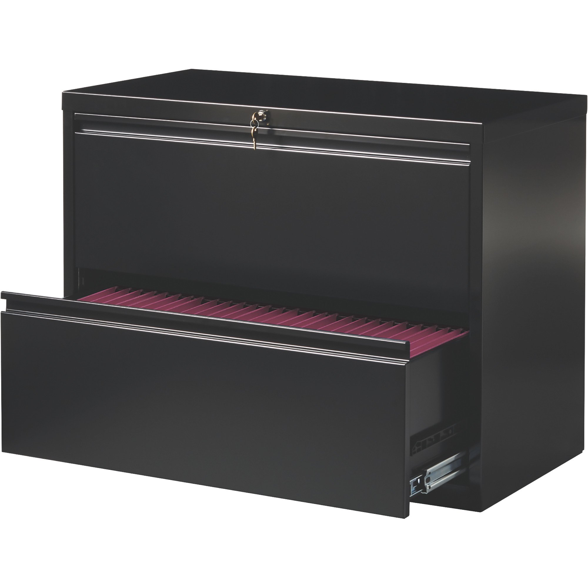 Hirsh Industries 2-Drawer File Cabinet for Letter-, Legal- or A4-Size Files — 36in.W  x 18 5/8in.D x 28in.H