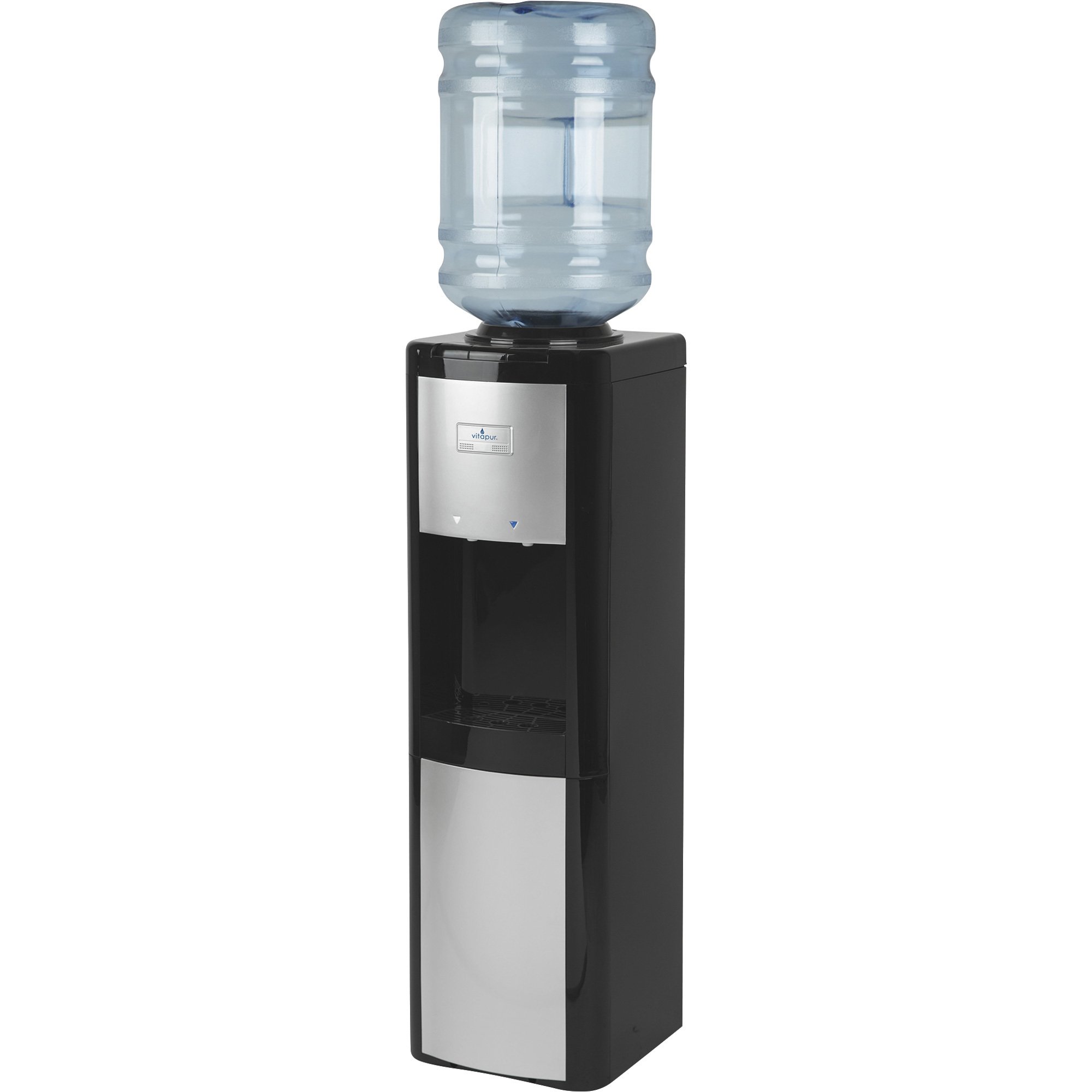 GHP Vitapur Top Load Hot/Cold Water Dispenser — Black/Stainless Steel