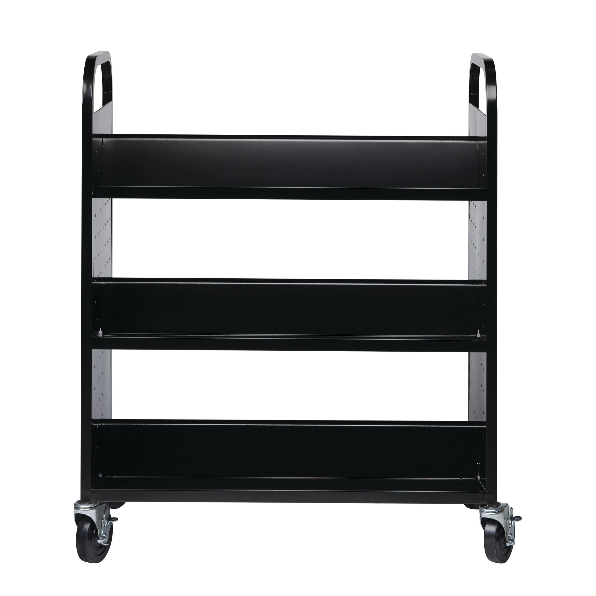 Hirsh Industries, Double-side Mobile Book Cart for Schools, Color Black, Material Steel, Shelves (qty.) 0, Model# 21786