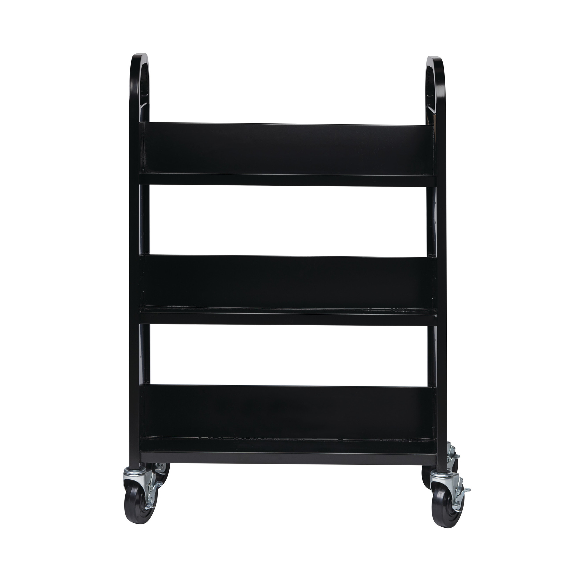 Hirsh Industries, Single-side Mobile Book Cart for Schools, Color White, Material Steel, Shelves (qty.) 0, Model# 21789