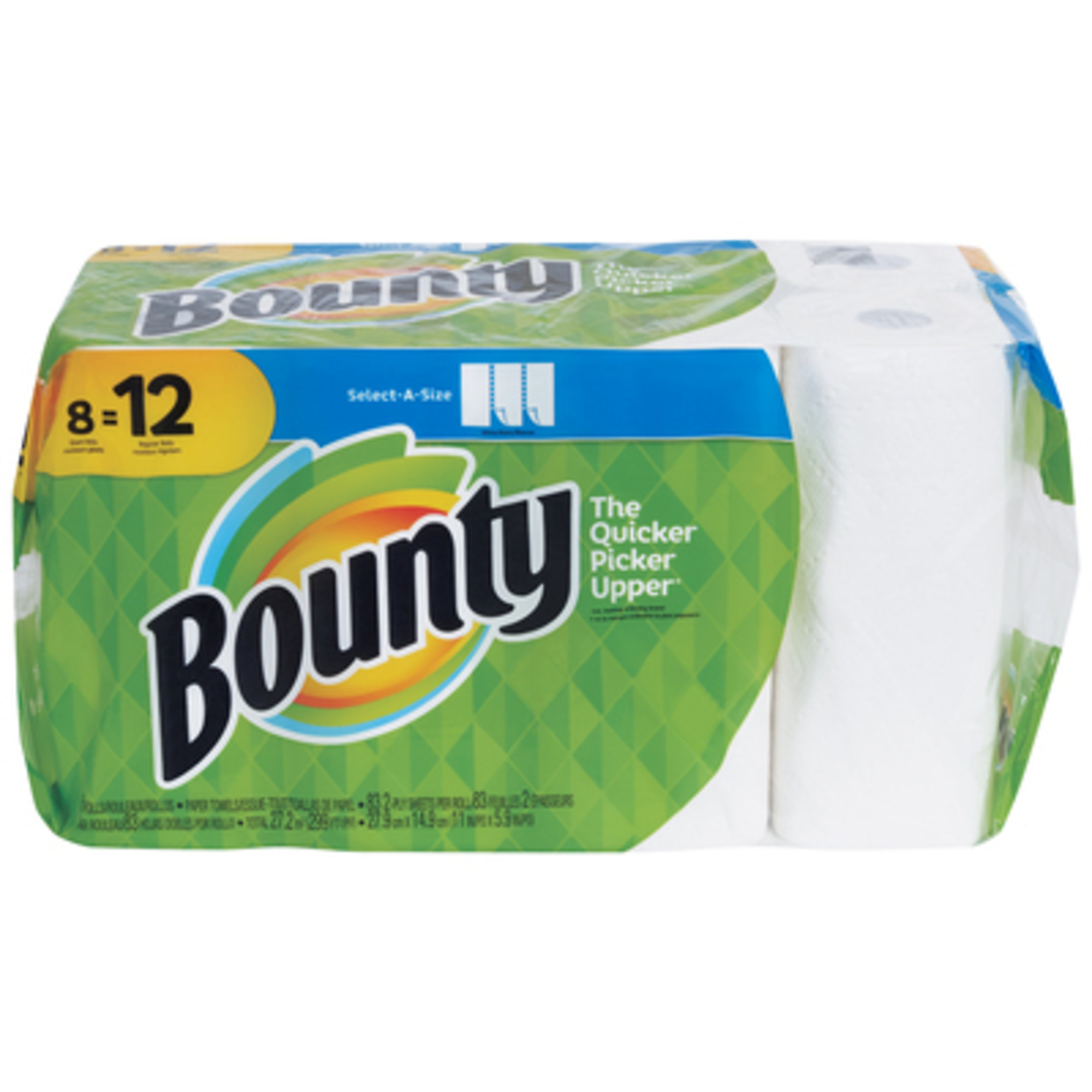 Bounty, Bounty Select-A-Size Paper Towels 8/CS, Color Family White, Model# TTHT2PSS