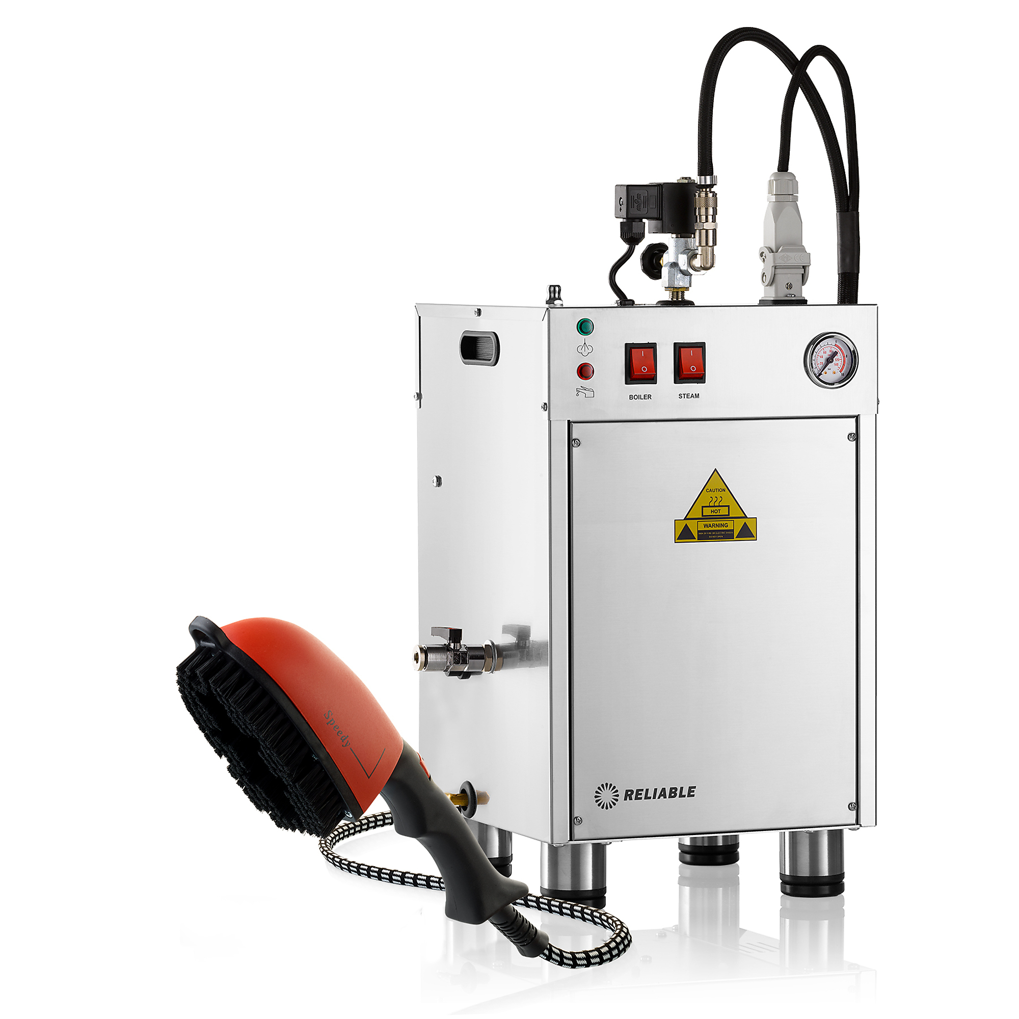 Reliable, Automatic steam boiler, continuous steam w/brush, Capacity 1.25 Gal, Max. Steam Pressure 60 PSI, Model# 8000BU-3800IA