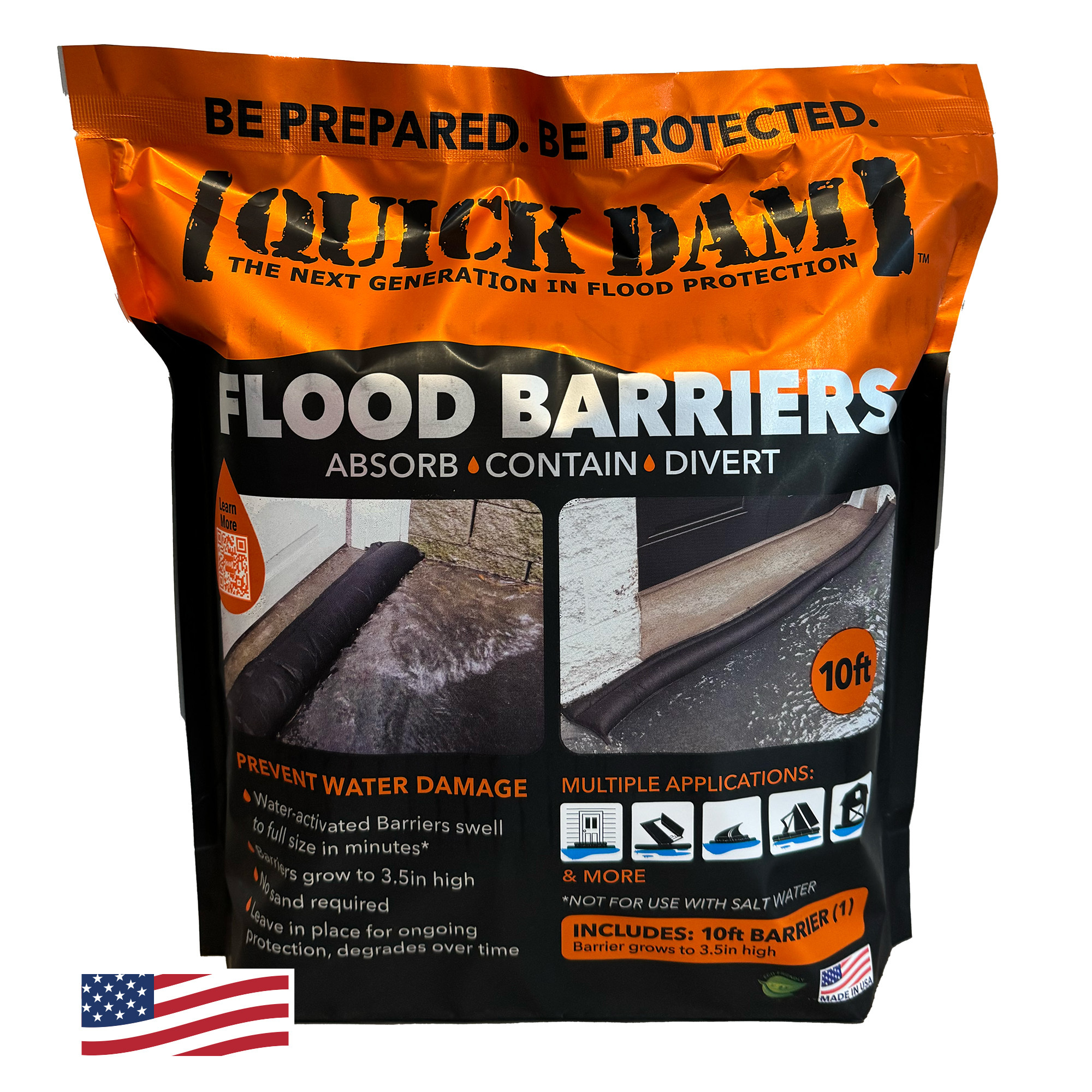 Quick Dam Flood Barrier, 10ft.L, Model# QD610-1