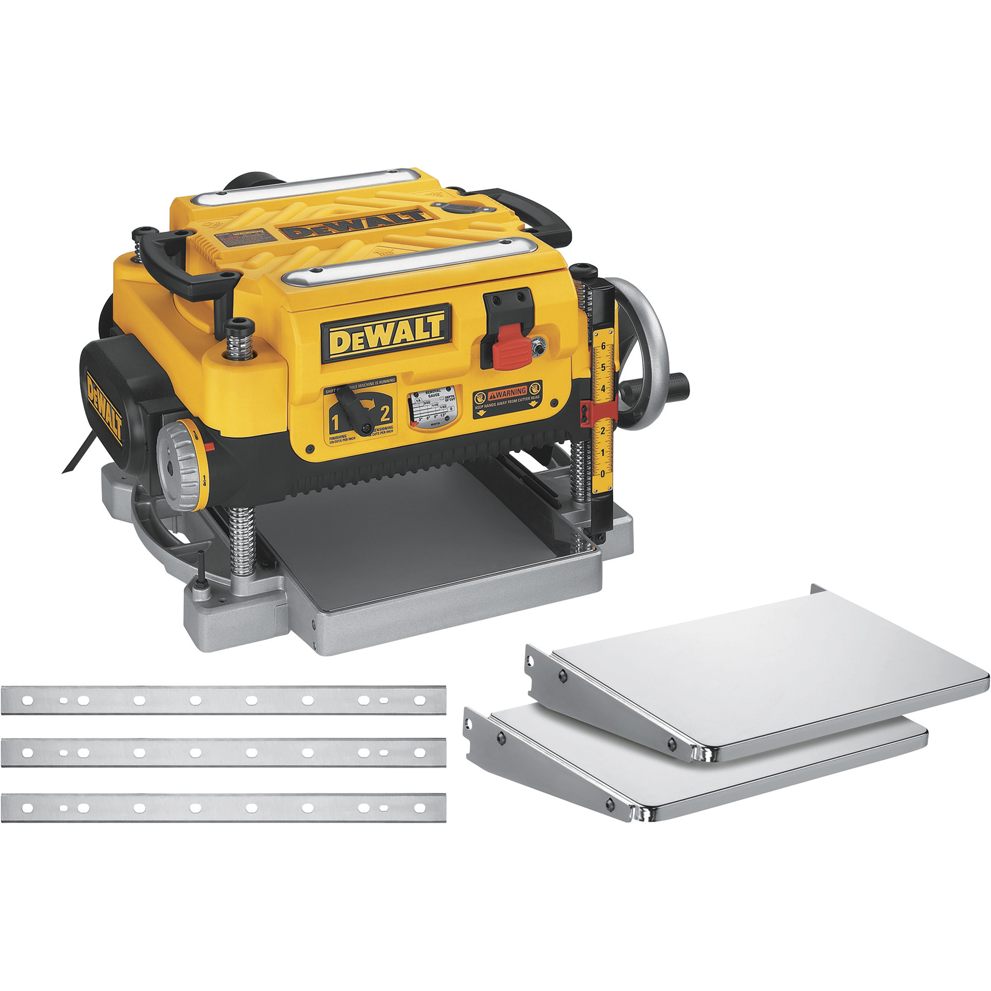 DEWALT Thickness Benchtop Planer, 13in., 3 Knife, 2-Speed, 15 Amp, Model# DW735X