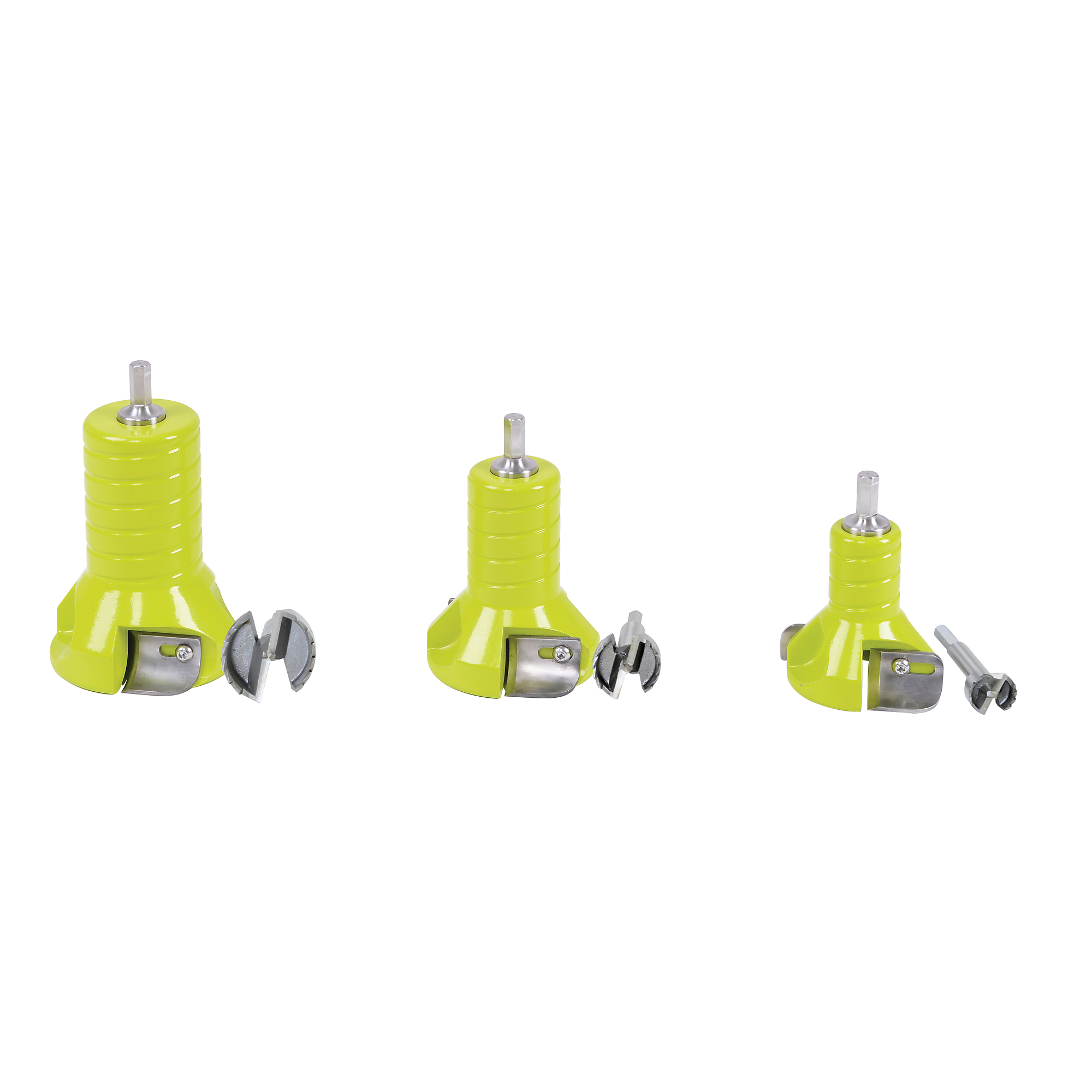 Timber Tuff Tools 3-Piece Tenon Cutter Set with Forstner Bits - 1in., 1.5in., 2in., Aluminum, Dual High-Speed Blades, Model# TMC-1152TCFB