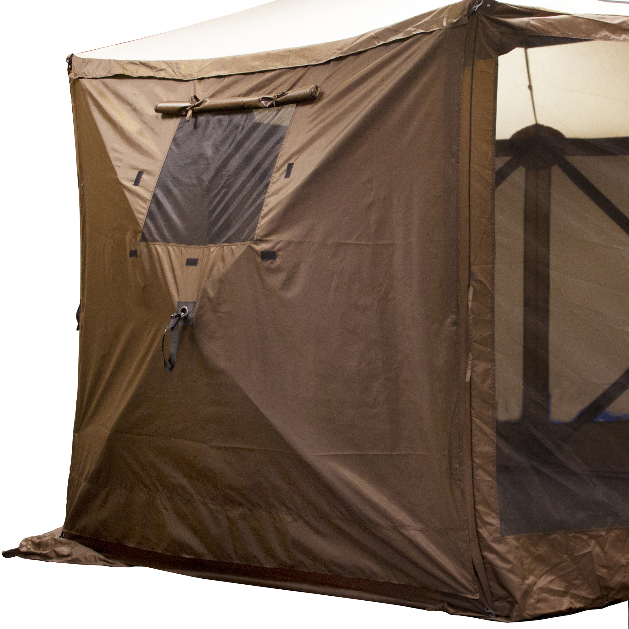 Clam Quick-Set, 2 Pack Wind Panels / Brown with windows, Length 18 in, Included (qty.) 2, Model# 9897