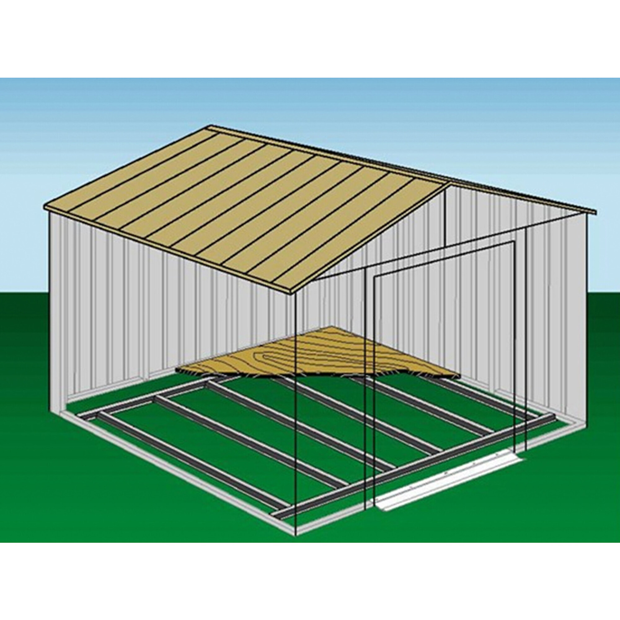 Arrow, Floor Frame Kit for 12 x 12 12 x 14 and 14 x 12ft. Sheds, Included (qty.) 1 Model# FKE05