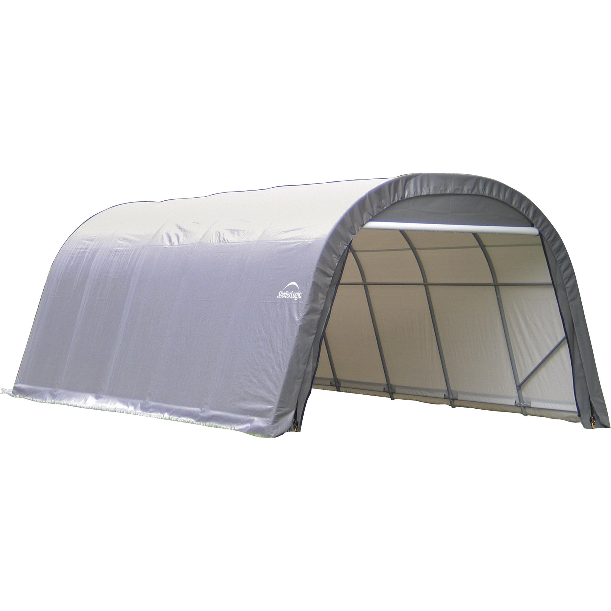 ShelterLogic 12-Ft.W Round-Style Instant Garage/Shelter — 24ft.L x 12ft.W x 8ft.H, 1 5/8in. Frame