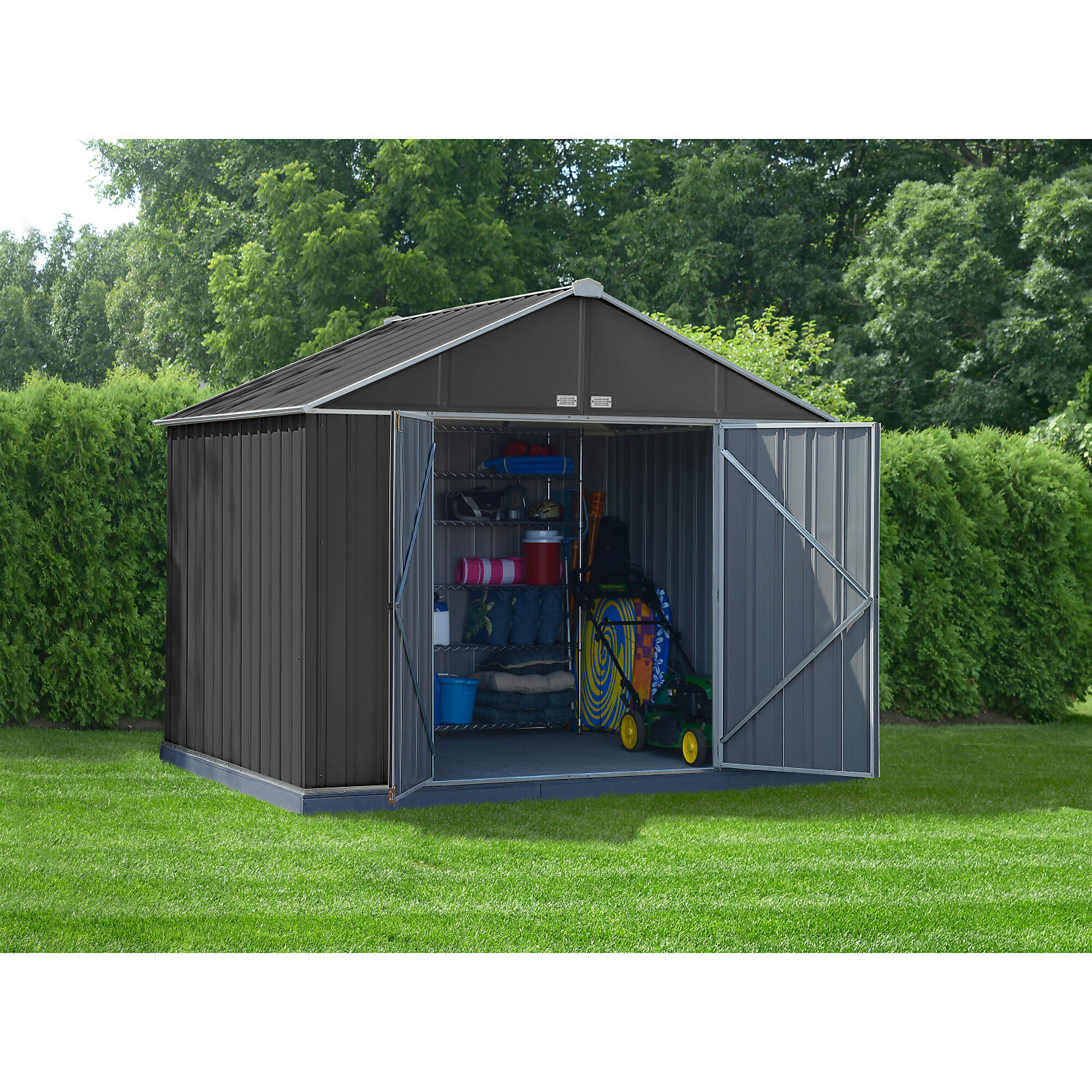 Arrow EZEE Shed Steel Storage Shed— 10ft. x 8ft., High Gable