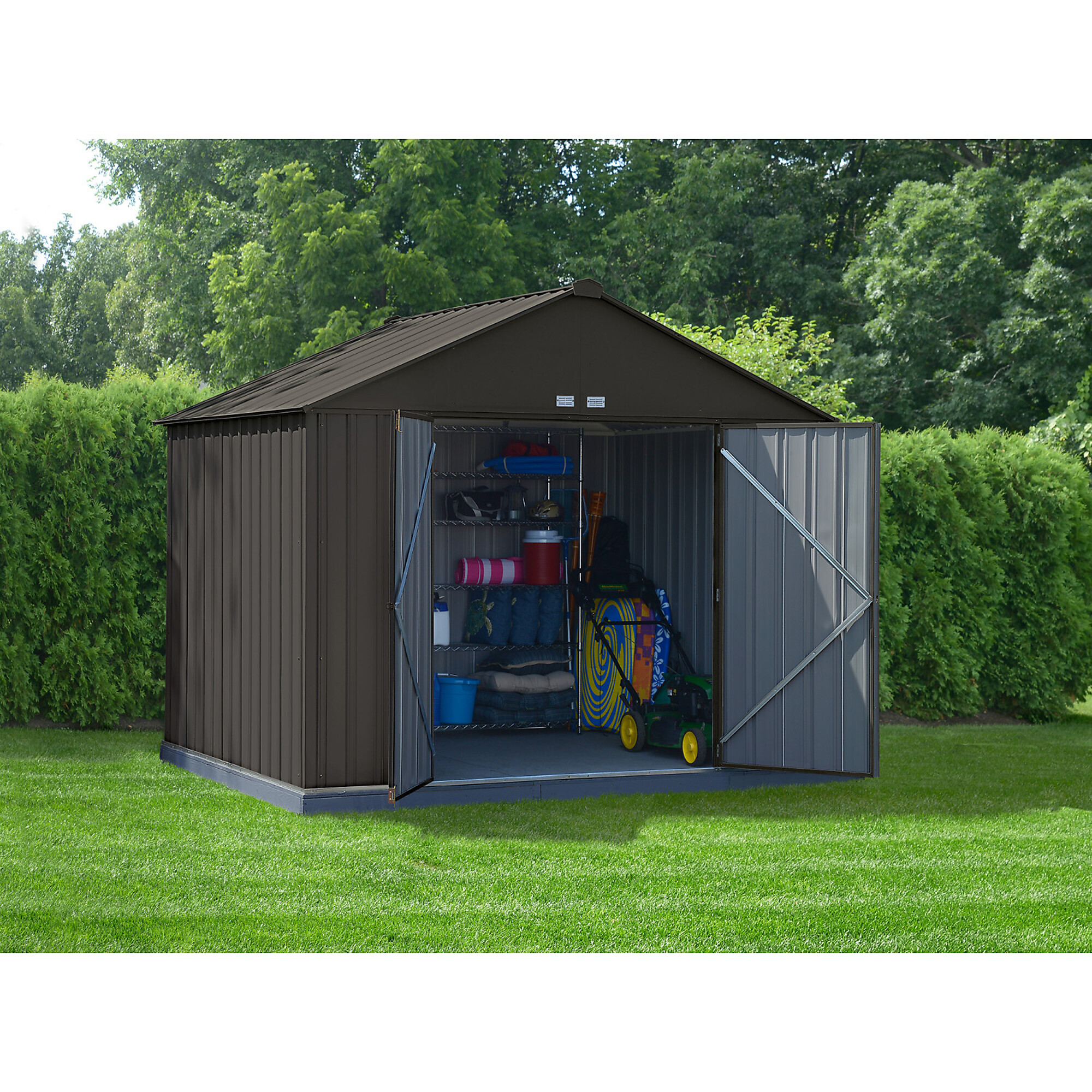Arrow EZEE Shed Steel Storage Shed— 10ft. x 8ft., High Gable