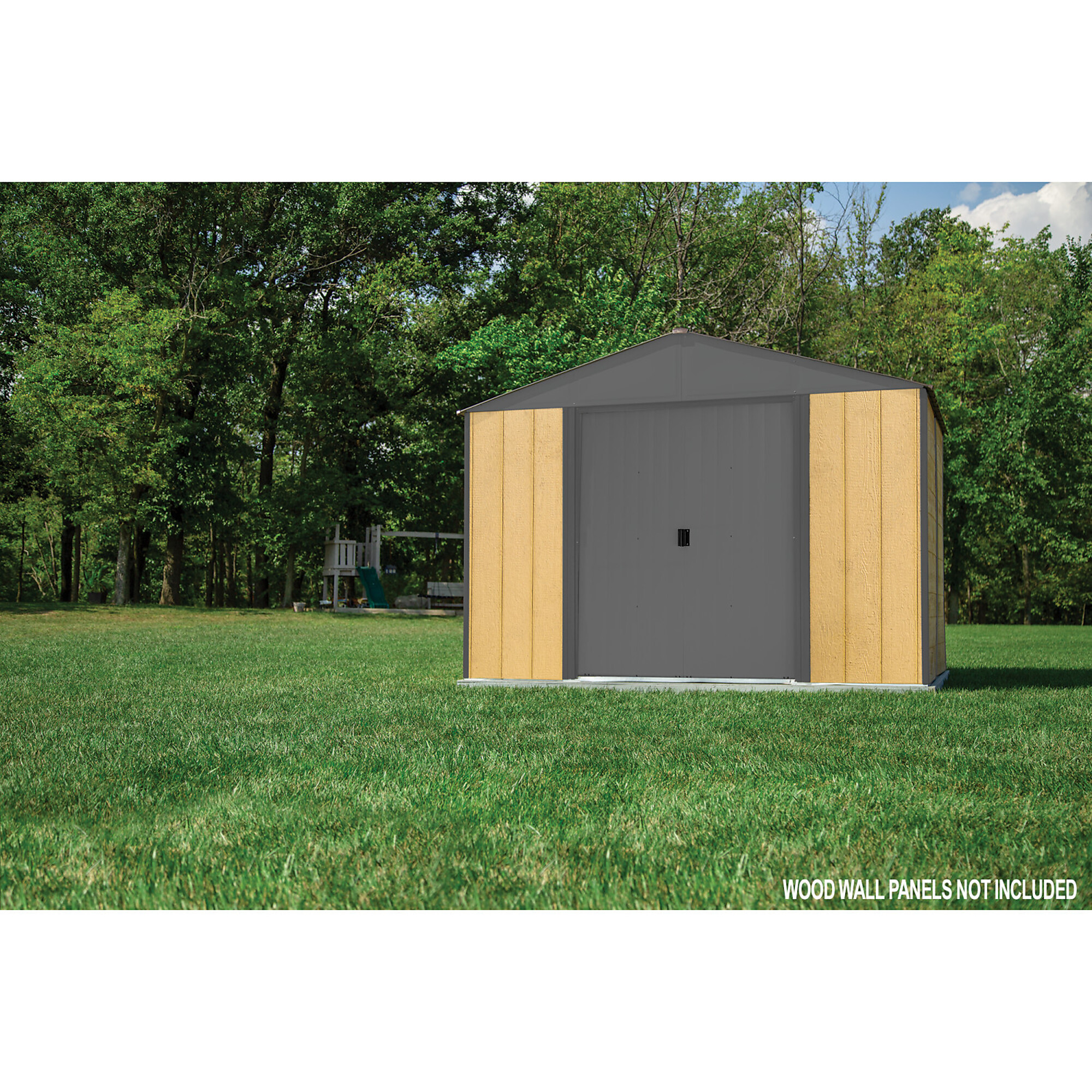 Arrow Storage Products Ironwood, Ironwood Steel Hybrid Shed Kit, Length 12.1 ft, Width 10.3 ft, Model# IWA1012