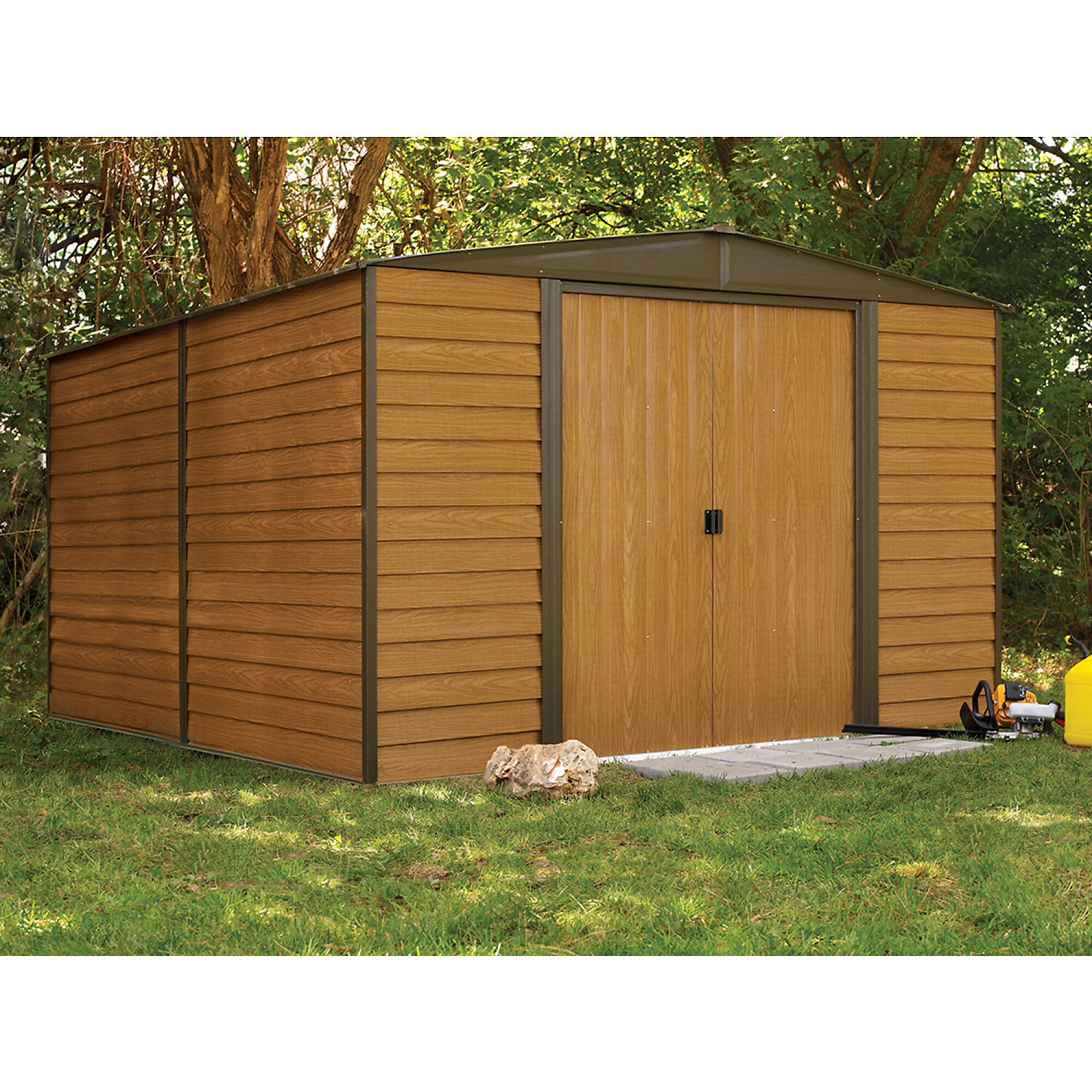 Arrow Storage Products Woodridge, Woodridge 10 x 12ft. Steel Shed, Length 12.1 ft, Width 10.3 ft, Model# WR1012