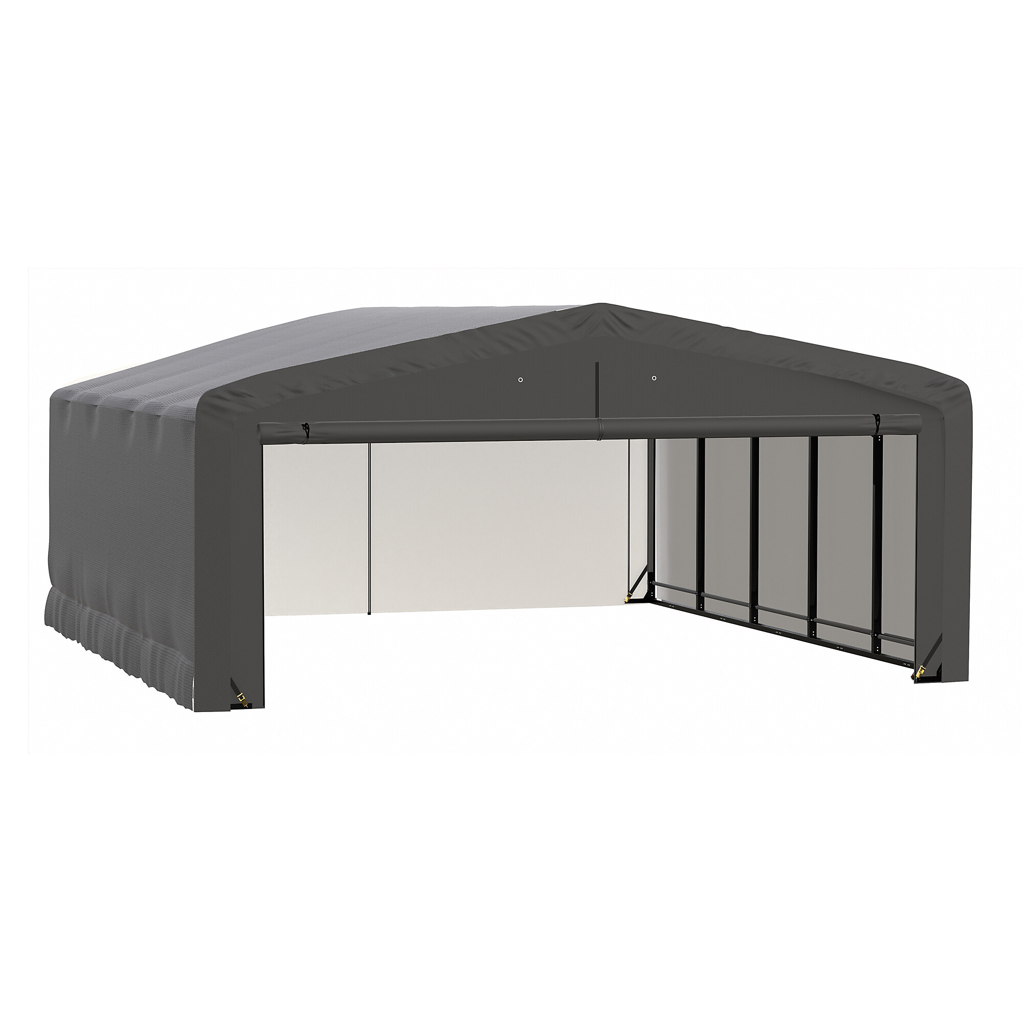 ShelterLogic ShelterTube Wind and Snow Rated Garage - 20ft. x 23ft. x 10ft., 35 Lb. Snow Load, 75 MPH Wind Rating, Gray, Model# SQAADD0103C02002310
