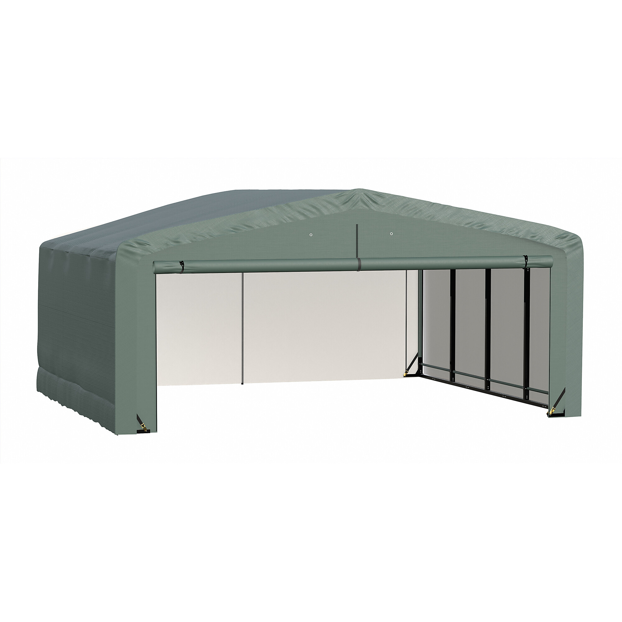 ShelterLogic ShelterTube Wind and Snow Rated Garage - 20ft. x 18ft. x 10ft., Industrial-Strength Steel Frame, Waterproof Fabric, Model# SQAADD0104C02001810