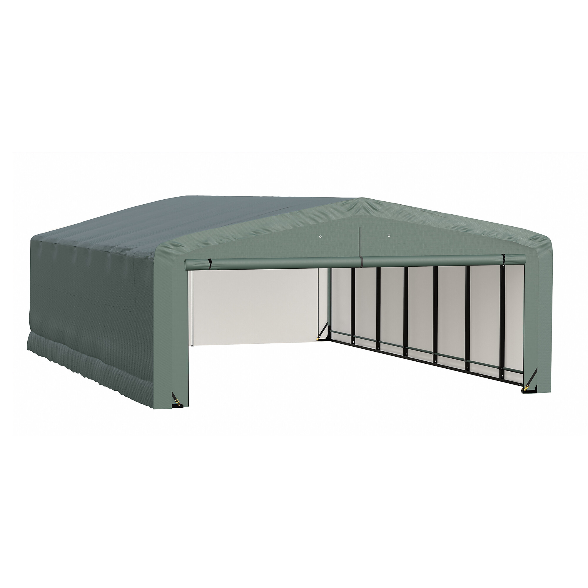 ShelterLogic ShelterTube, ShelterTube Wind Snow Rated Garage 20x32x10 Gr, Length 32 ft, Width 20 ft, Model# SQAADD0104C02003210