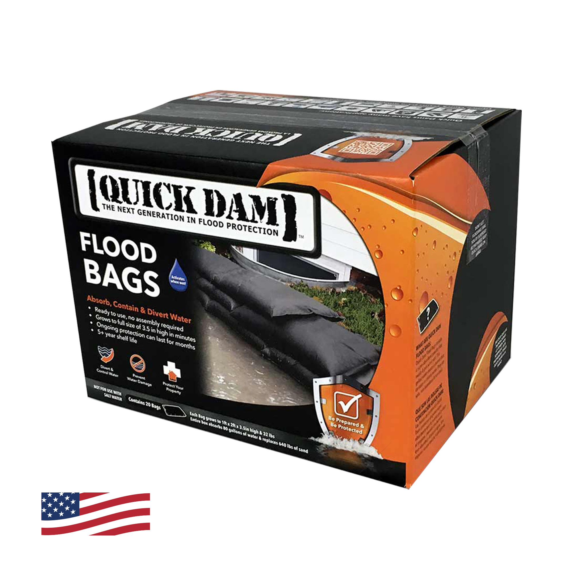 Quick Dam Flood Bags, 20 Pack, Model# QD1224-20