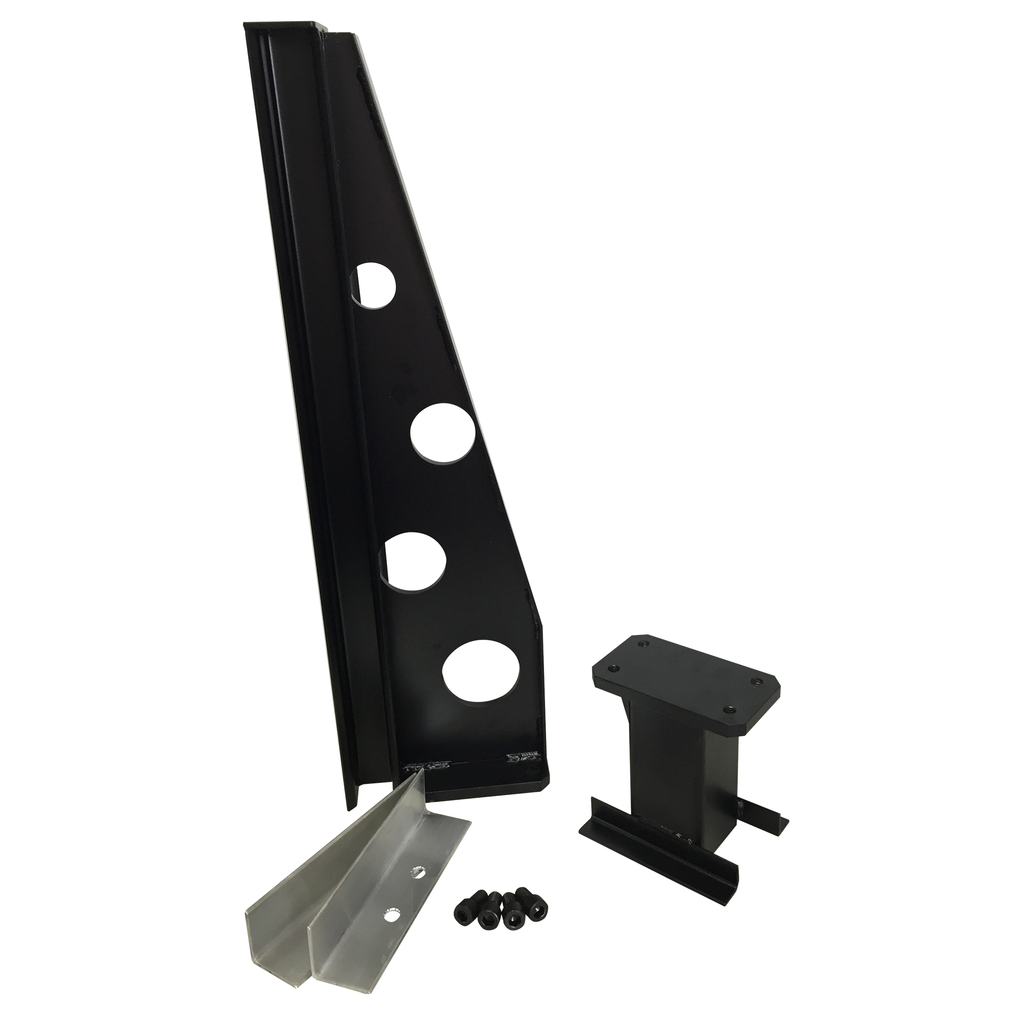 Quick Dam 3-Way Stanchion Set - Steel, Includes Base, Tools & Screw Fittings, Model# QDFGST3WC