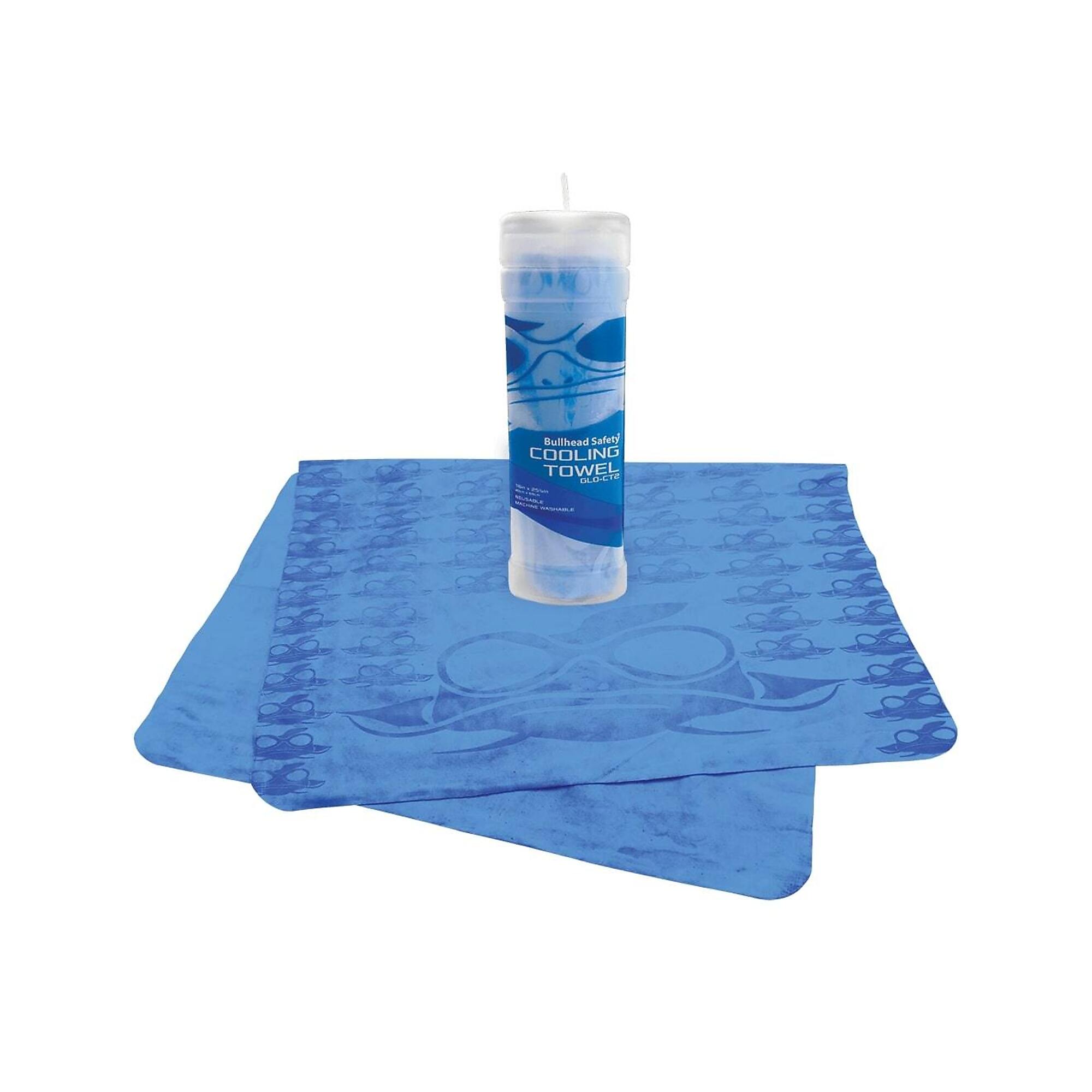 Bullhead Safety, Ultra-Absorbent Blue Cooling Towel, Model# GLO-CT2