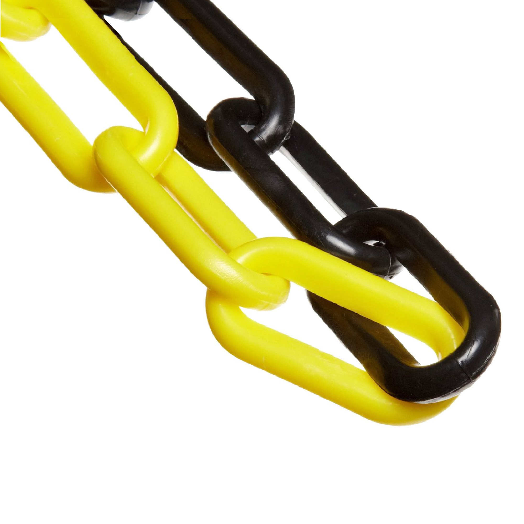 1.5" x 100' Black/Yellow Plastic Safety Chain